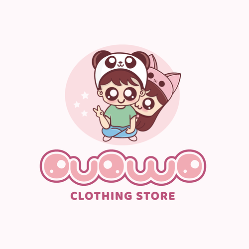 Cute and Fun logo for Kawaii themed clothing store Design by Woow Designs