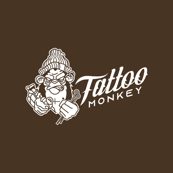Design by DiMarty titled "Logo design for Tattoo Monkey shop"