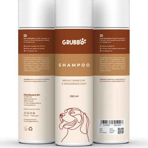 Design label for dog shampoo Design by Imee008