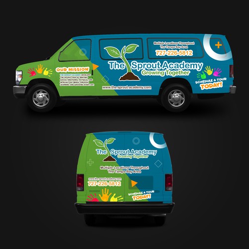 15 passenger van wrap for preschool デザイン by Bisht-Graphic