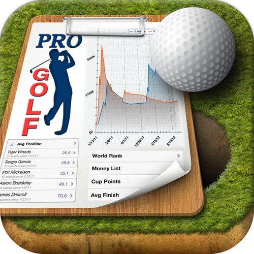  iOS application icon for pro golf stats app Design by bersyukur
