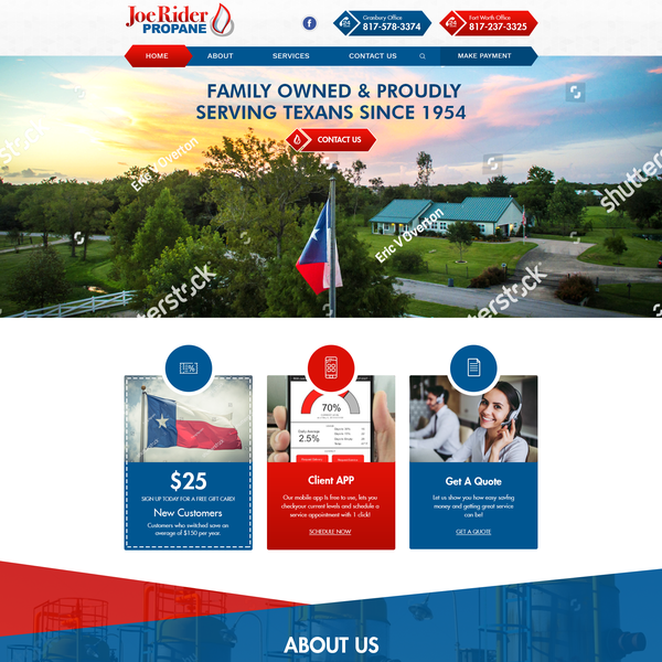 web concept for Joe Rider