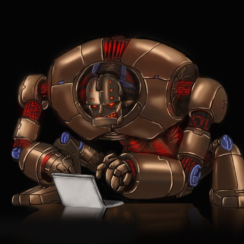 Computer modeled (CG) evil robot illustration Design von Polka Magik