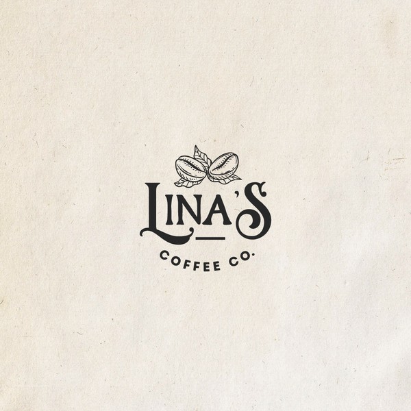 Design by TheBluebird titled "Logo for Lina's Coffee Co."