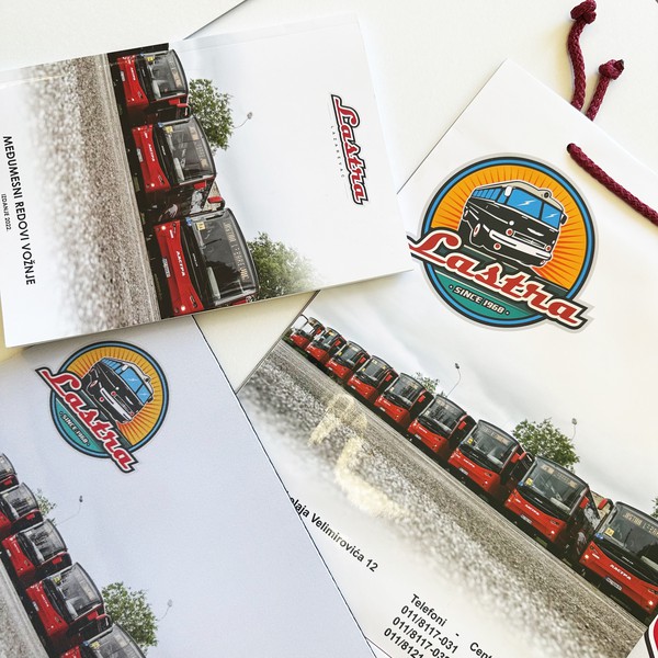 Lastra book and promo bag design