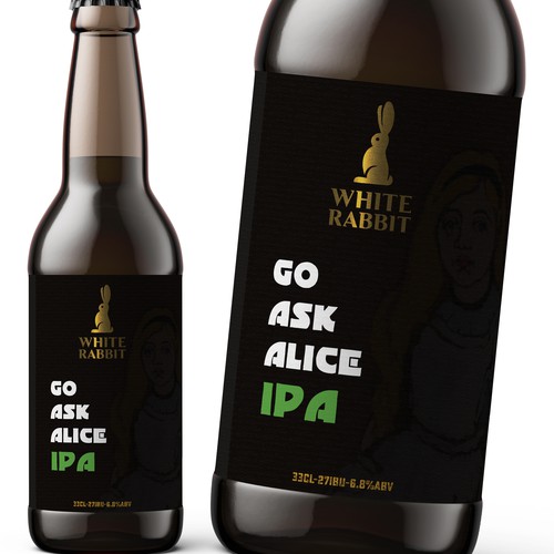 Designs | The White Rabbit needs a luxurious Beer Label | Product label ...
