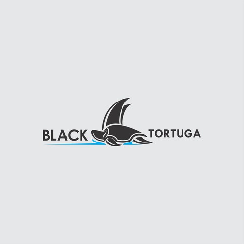 Design a Black Sea Turtle logo with a sail or sailboat somehow included in the image of a turtle Design by rozak46