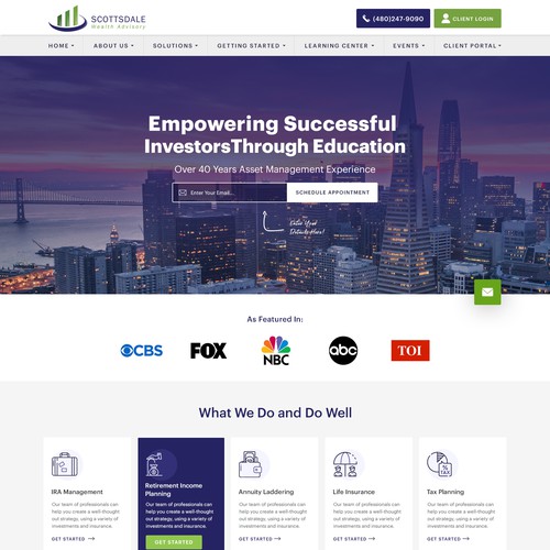 Home Page Design for Financial Advisor Design by Realysys