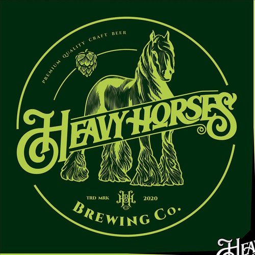Vintage horse logo for a local brewery Design by F.canarin