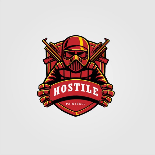 Design a fun paintball team logo for Hostile. Logo design contest