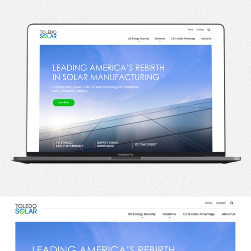 Website Redesign for Solar Panel Manufacturer and Tech Company Design by zekeahmad