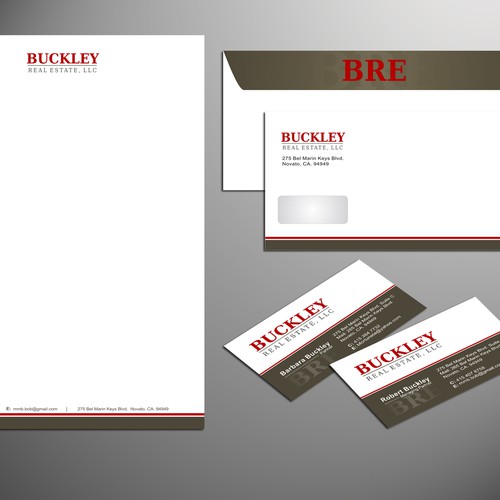 Create the next stationery for Buckley Real Estate, LLC Design by rikiraH