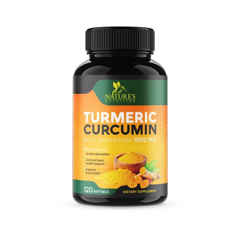 Nature's Nutrition - Needs a Colorful Turmeric Product Label Design by UniqueHub