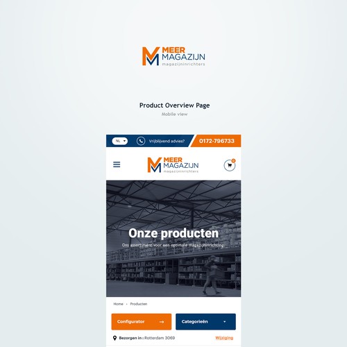 Creative website templates for a leading pallet racks company_ Meermagazijn Design by Aj3664