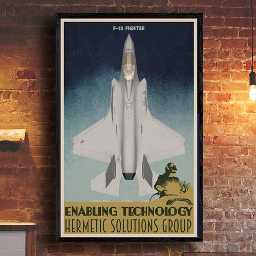 Design Art Deco Poster for Aerospace and Defense Company por Windmill Designer™