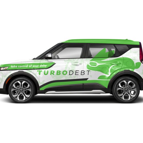 Kia Soul Car Wrap Design for Hot Fintech Startup Diseño de dnite