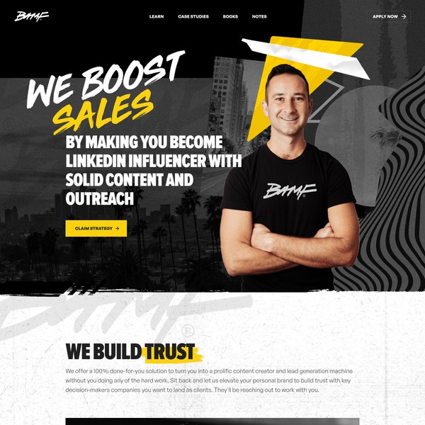 Design by Della Permana titled "Bold web-desgin concept for BAMF"