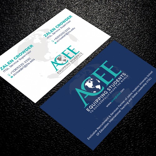 Design ACEE's new business card to show the partnership with JHU ITGL program por ™SF_Design™