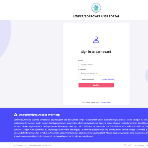 User Portal Design by James Burns