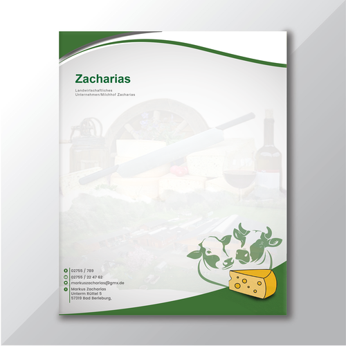 We need  letterhead design for our agricultural farm with production and sale of regional products Design by Raaza Aftab