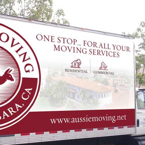 Design Classic Moving Truck artwork for a Santa Barbara Moving Co. Design by Sketch Media™