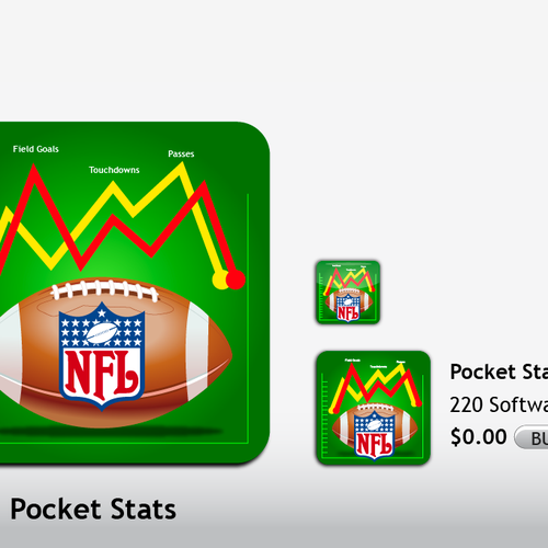 NFL themed iPhone app:  Launch icon, and loading screen Design by frankbrox