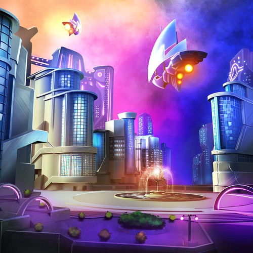Futuristic City Concept Art Design Design by igorart5