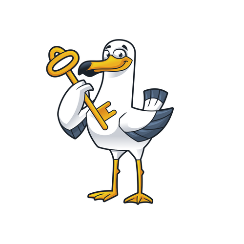 We need a Seagull mascot-ontwerp door ridjam