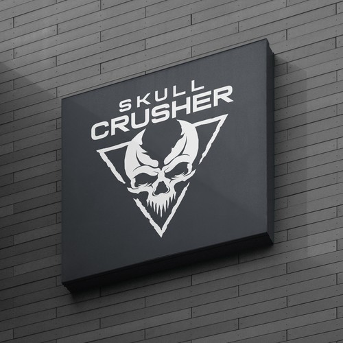 Need a logo thats aggressive, edgy, mean, dark, bad ass, rough, tough,  that screams skull crusher!! Design by Vespertilio™
