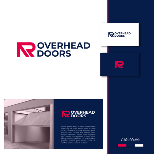 Design overhead door business logo rebranding di Direwolf Design