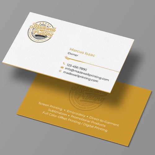 Business Card for a Custom Clothing/Product Business Design by Xclusive16