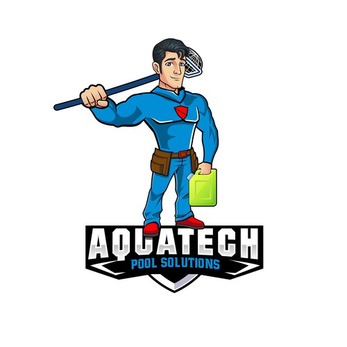 AQUATECH pool solutions logo Design réalisé par Consort Solutions