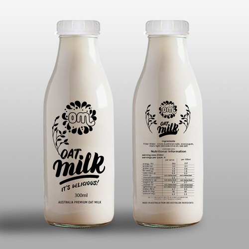 New oat Milk label Design by Nirmana92