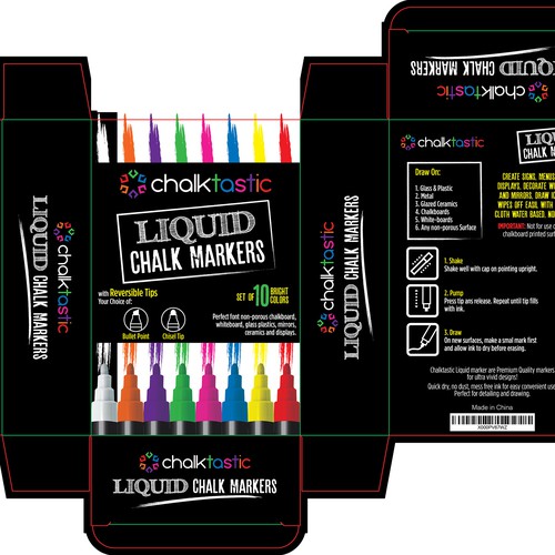 Create a new box design for my liquid chalk pens!, Product packaging  contest