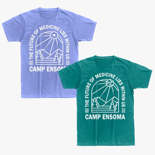 Summer Camp themed logo for  biotech summer outing swag Design by Gandem Design