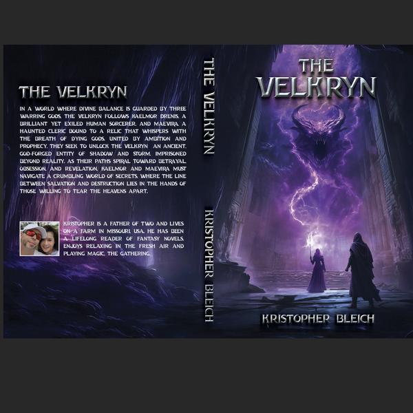 Design by GHAREIB - Studio titled "THE VELKYN Book Cover"