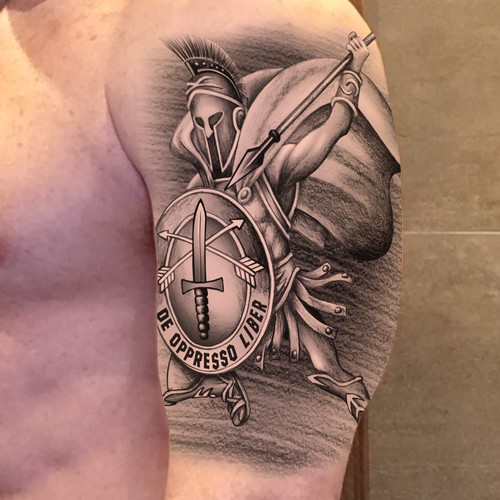 Spartan Tattoo Design by eselwe