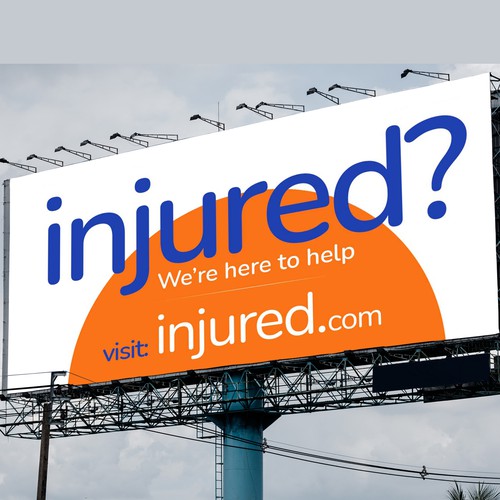 Injured.com Billboard Poster Design Diseño de Kosmos Creatives