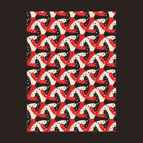 M.C. Escher inspired Illustration/Shirt design for fellow psychonauts. Design by ES STUDIO