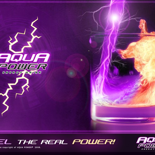 AQUAPOWER ENERGY DRINKS Design by mainero