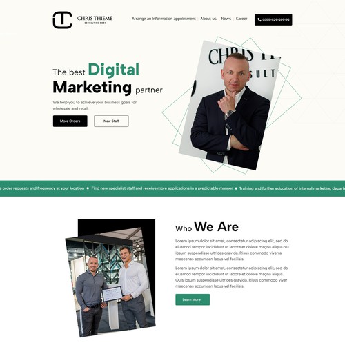 Web page design contest entry by MercClass