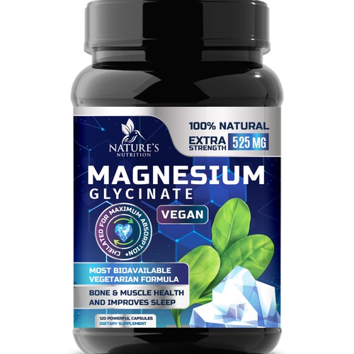 Natural Magnesium Glycinate Design needed for Nature's Nutrition Design by Wfemme