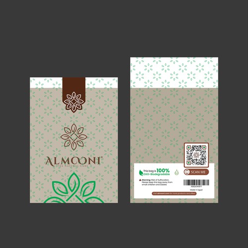 Design a simple yet elegant polybag packaging for our loofah brand Design by Bee Man