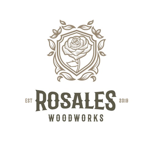 Rose - Outline - Wordmark Logo Design by Emethrome