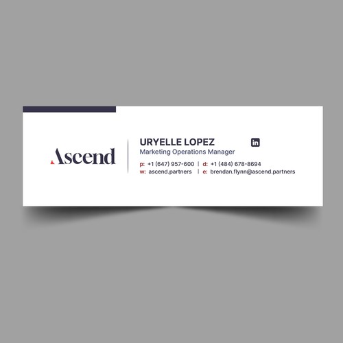 Design di Ascend Partners New Branded Email Signature di Xnine