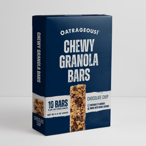 Design di DESIGN EYE-CATCHING PACKAGING FOR CHOCOLATE CHIP CHEWY GRANOLA BARS! di #hjp