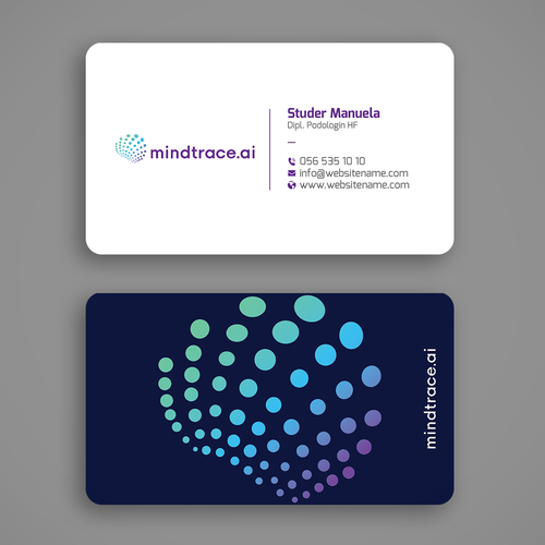 Awesome Business Card Design for AI Technology Company Design by SahaSrabon