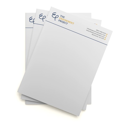 Clean, simple note design, The Endowment Project Design by prosenjit_P