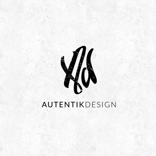Abstract cross logo with the title 'Logo for AUTENTIK DESIGN !'