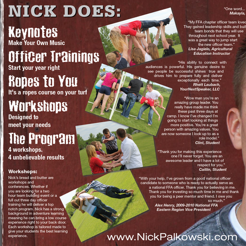 Youth Speaker One Sheet Flyer Print Or Packaging Design Contest